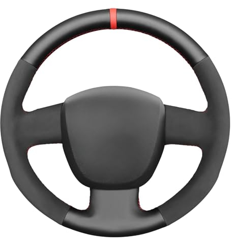 MEWANT Lenkradbezug für Audi A3 (8P) A4 (B8) A5 für Seat Exeo Hand Nähen Lenkradschoner Echtleder&Suede
