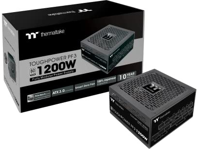 Thermaltake Toughpower PF3 1200W Gen 5 | ATX 3.0 | PCIe Gen 5 Ready | Smart Zero Fan | 80 Plus Platinum | Fully Modular