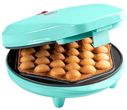 Bestron Gofrera, gofrera para gofres de Bubble, para rellenar con helado, chocolate o fruta, con luz de cocción y revestimiento antiadherente, 700 vatios, color: Verde