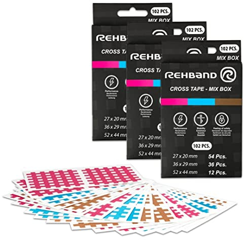Rehband Crosstape, Gittertape-Sport Größen, Akupunkturpflaster für Sport & Alltag