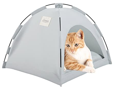 Fukamou Tipi Zelt Für Haustiere Hundezelt Katzenzelt, Abnehmbar Und Waschbar Haustierbett, Ideale Haustierhöhle. 50 X 50 X 45 cm