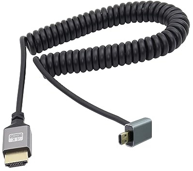 RIIEYOCA Câble d'extension UHD 4K Micro HDTV mâle vers HDTV mâle 18Gbps High Speed 2.0 supportant 4K@60Hz,1080p,ARC,3D,extensible jusqu'à 1.5M/5FT (Down)