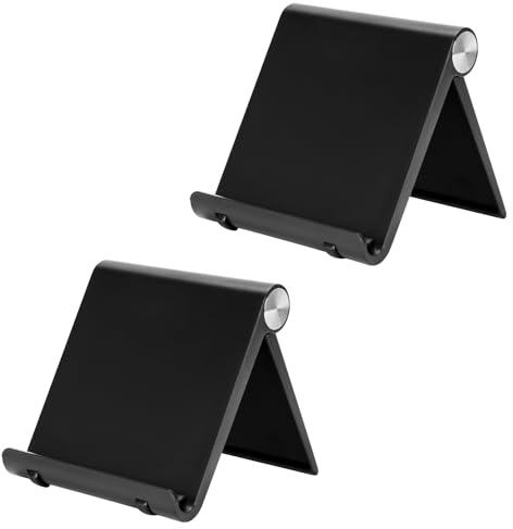 Kronwahl Supporto per cellulare PREMIUM, supporto per smartphone pieghevole e regolabile per tavolo, scrivania, comodo stand per telefono, compatibile con iPhone, Samsung, Xiaomi, Huawei (2 pezzi)