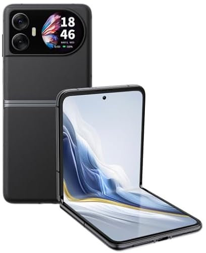 Blackview Teléfono Móvil Hero 10, Diseño Plegable Doble Pantalla de 6.9 2.5K, Cámara 108MP, Helio G99, 36GB RAM+256GB ROM, 4000mAh 45W Carga Rápida, Smartphone Android 13 Doble SIM, GPS NFC Negro