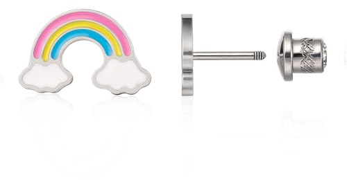 Limerencia G23 Hypoallergen Titan CZ Ohrstecker mit Schraubverschluss,Nickelfreie Gesundheitsstecker Medizinische Ohrringe für Damen Empfindliche Ohren