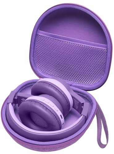 Kids Headphones Case for JoySpark/iClever Etc Headphone,Purple,Case Only