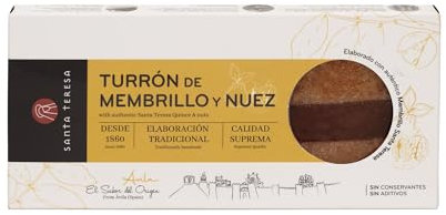 Santa Teresa - Turrón de Membrillo y Nuez - Turrón Navideño con Auténtico Membrillo de Santa Teresa - Elaborado con Almendra y Nuez – 270g