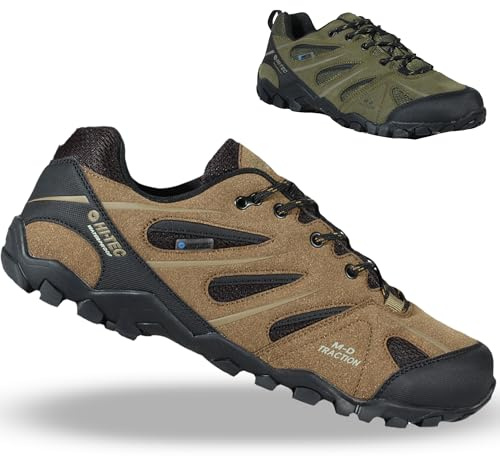 HI-TEC Walker WP -Zapatillas Trekking Hombre Mantén Tus Pies Secos y Cómodos con Membrana Impermeable, Tracción Óptima en Cualquier Terreno,Botas de Montaña con Refuerzos para Máxima Comodidad