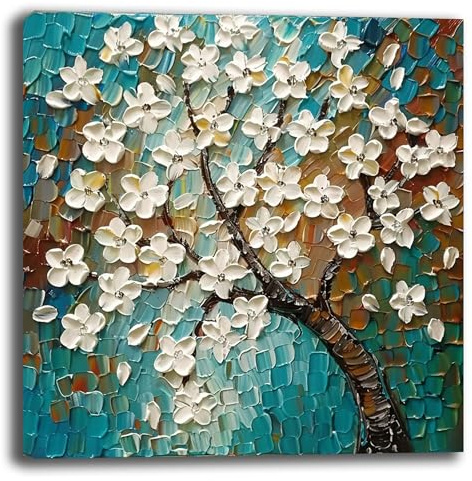 Quadro Moderno QUADRATO Camera da letto ALBERO della VITA Astratto Quadri moderni soggiorno da Parete XXL grande Stampa su tela Canvas Decorazione Murale muro (7, 30x30 cm, Canvas intelaiato)