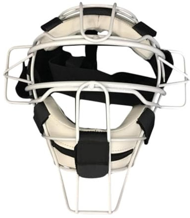 Fenteer Baseball Catcher Helm Draht Gesichtsschutz Robuste Schlaggesichtsabdeckung Softball Helm Professionelle Kopfbedeckung Gesichtsschutz, Weiß