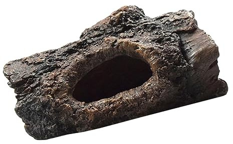 YARNOW 1pezzi Hiding Cave Resina per Acquario Decorazione Forma di Corteccia per Pesci e Rettili Ornamento Naturale per Terrari e Tartarughe