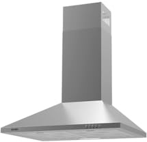Svan Campana Extractora Piramidal 60cm Inox SCPP601BX. Potencia 66,5m3/h, Tiro Doble, 3 Velocidades, Control Manual, Filtro apto para Lavavajillas