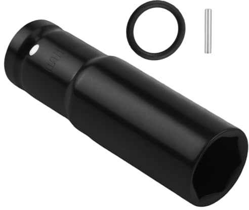 1/2 Inch 17mm Deep Metric Impact Socket, CR-V Chrome Vanadium Steel, Heavy Duty 6-Point Hex Socket with Anti-Corrosion Finish, High Torque Deep Well for Impact Wrench, Automotive