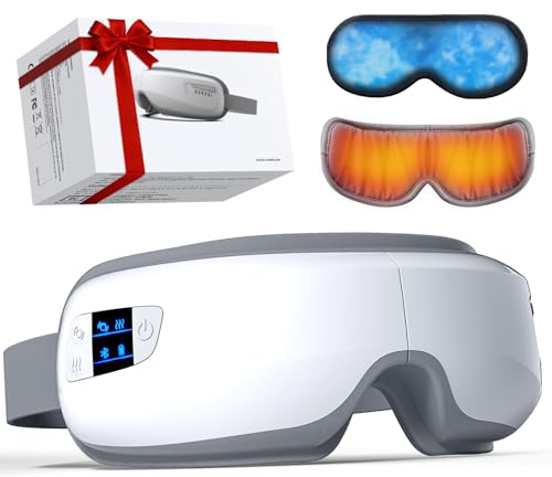 Eye Massager with Heat and Cooling, Mothers Day Gifts for Mom, Heated Eye Mask Reduces Migraines, Dry Eyes, Headache Relief Eye Care Devices, Birthday Gifts for Mom Women Men