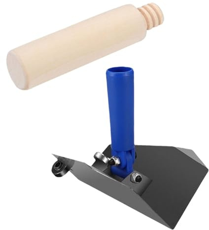 Colcolo Paleta para esquinas interiores, cuchillo para esquinas, 90 grados, profesional, compacta, mango de madera, ángulo recto, yeso, hormigón, bordeadora