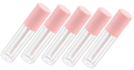 ABOOFAN 5 Stück Leere Lippen Glanz Tuben aus Abs 4ml Praktische Nachfüllbehälter für Selbstgemacht Lippenfarbe Kleines Leichtes Design zum Selbermachen von Lipgloss für Damen
