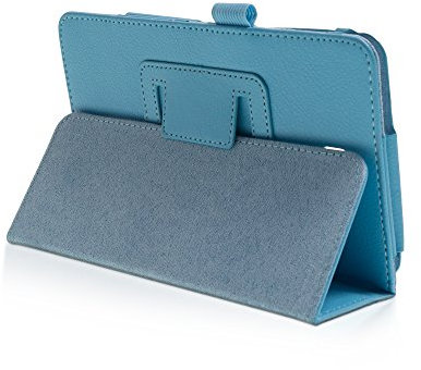 Klassische Hülle für das 7.0 Samsung Galaxy Tab 4 inkl. Schutzfolie in TÜRKIS [passend für Modell SM-T230, SM-T235]
