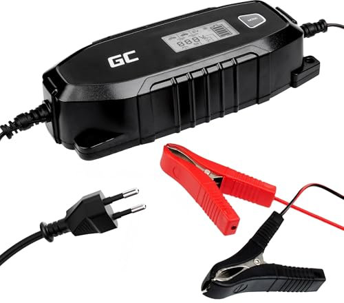 Green Cell Intelligent Ladegerät Akku 6V/12V 4A (SLA, AGM, Gel, EFB, Wet, LiFePO4) Vollautomatisches Batterieladegerät mit Batterieteste Rekonditionierungsmodus für Auto Motorrad LKW Automobil IP65