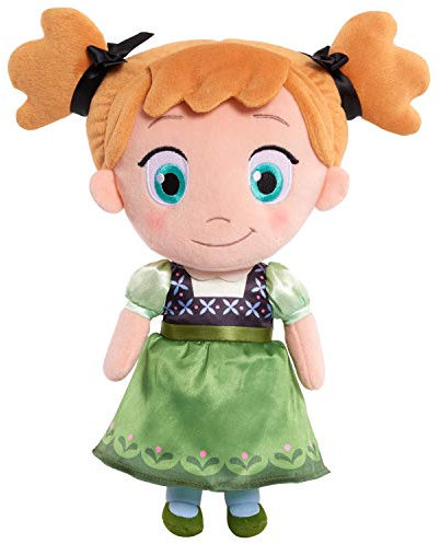 Disney Frozen Anna 11 Inch Super Soft Bedtime Cuddle Plush, Red Hair, Green Dress