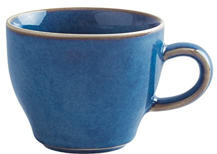 KAHLA 1T5125A93021W Homestyle Cappuccinotasse Italiano 0,18 l atlantic blue orientalisches Geschirr aus Porzellan mit Steingut- und Keramiklook dickwandige Kaffeetasse dicke Tasse 180 ml rund blau