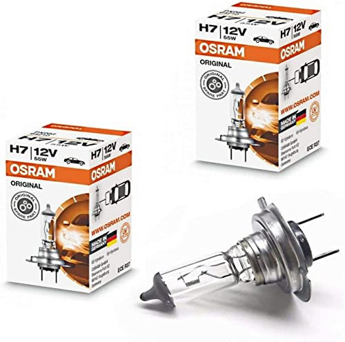 2x Osram H7 55W 12V PX26d 64210 Original Klar Weiß White Ersatz langlebig Scheinwerfer Halogen Auto Lampe - E-geprüft