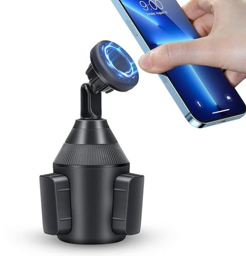 EEEKit Car Cup Holder Phone Mount, Universal Magnetic Cup Phone Holder with 2 Strong Magnets for 4.0-7.2in Smartphone