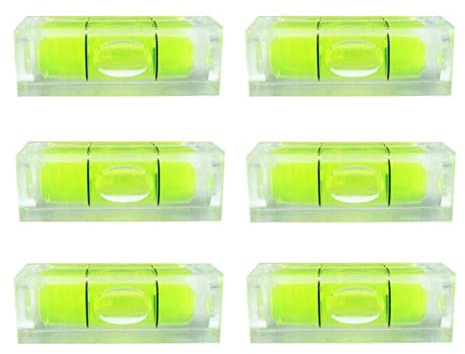 SIZIKJXGHWYI 6Pcs Small Bubble Level 10x10x29mm Mini Square Spirit Level Picture Hanging Levels Mark Measuring Instruments Layout Tools