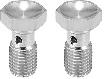 X AUTOHAUX M10x1.25 25mm Length Banjo Bolts Turbo Brake Fitting 2pcs | 2pcs, Stainless Steel, Banjo Bolts Turbo Brake Fitting, for Car