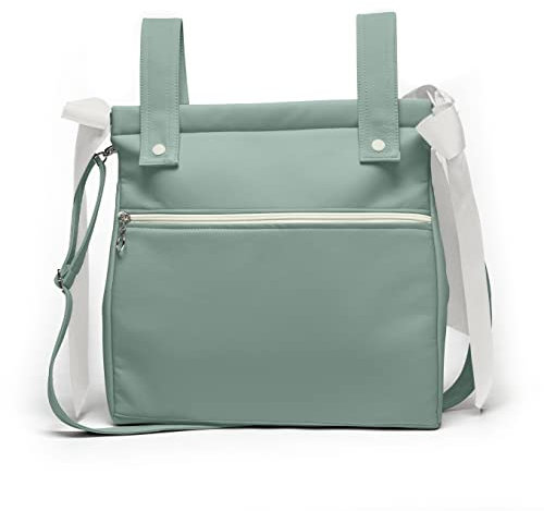 Nenel Öko-Leder Einkaufstasche für Kinderwagen - Kinderwagentasche - Kinderwagen Organizer Tasche Brotkasten (Mint)