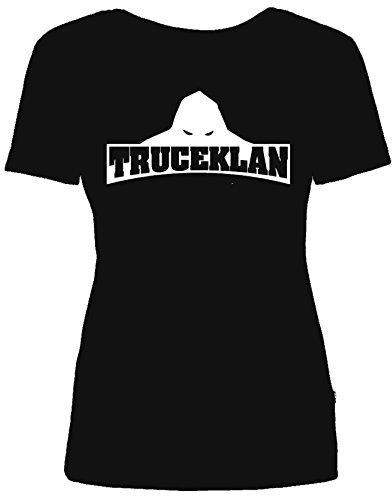Maglietta da Donna T-Shirt Truceklan collettino Hip Hop Rap Ragazza 100% Cotone