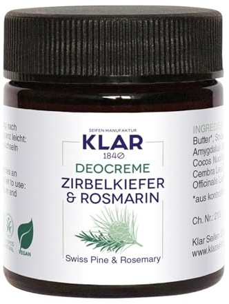 Klar Seifen Deocreme - Zirbelkiefer & Rosmarin 30ml