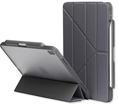 RhinoShield Coque iPad pour [iPad Air 5/4-10.9 Pouces, iPad Air M4 / M3 / M2-11 Pouces] | Support Multi-Angle, Rabat magnétique Amovible, étui Apple Pencil, résiste aux Chutes - Gris Ultime
