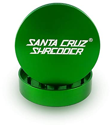Large 2 Piece Gloss Herb Grinders by Santa Cruz Shredder- Green