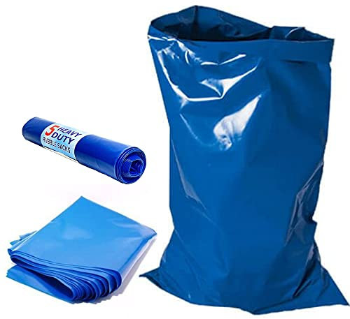 HOMESmith HSBB-005 BB2154221 - Sacos de escombros extrafuertes resistentes, plástico azul, 30 kg
