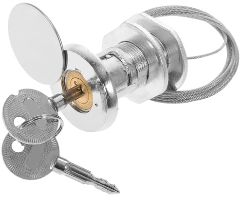 Garagentor Notentriegelungsschloss + Schlüssel Kit, Wohnwagentürschlösser Schlüsselschalter, Garage Hardware Verriegelung Universal Garage Metall Schnellöffner