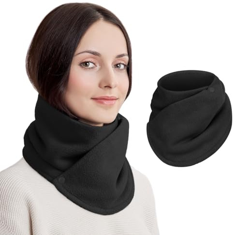 Figarge Cache-Cou D'Hiver, éCharpe Paisse En Polaire Shaker Avec Double Boucle, éCharpe Col Pour Femmes, Snood, Cache-Cou Chaud, Accessoire De Mode Pour Toutes Les Occasions
