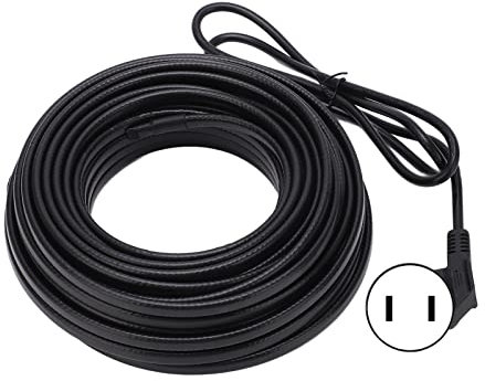 NDNCZDHC Elektrisches Heizkabel Mit Explosionsgeschütztem Stecker, IP68, Wasserdichtes, Selbstregulierendes Heizkabel Für Wasserrohre, 65,6 Fuß(EU Plug 220V)
