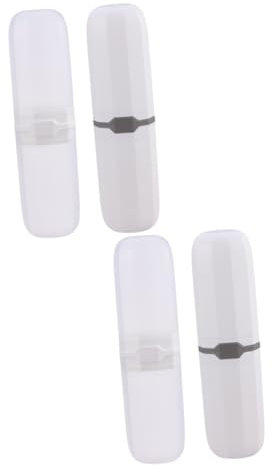 FRCOLOR 4stücke Zahnbürstenaufbewahrungsbox Für Tragbares Zahnbürstenetui Robustem Und Leicht Für Outdoor-aktivitäten Halbtransparentes Design Nordic