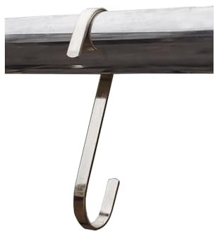 DANXQ Rundrohrhaken, flach, Edelstahl, S-Haken, multifunktionaler Metallhaken für Zuhause, Küche, Länge 11 cm, Breite 0,7 cm, Öffnung 3,3 cm, 6 Stück (silberfarben)