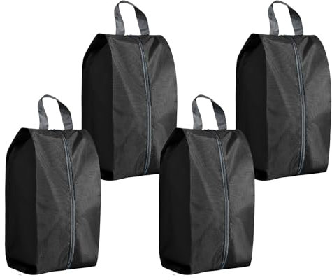 4er Set Reise Schuhbeutel, Schuhtasche mit Reißverschluss, Wasserfeste Reise Schuhbeutel für Reise und Aufbewahrung