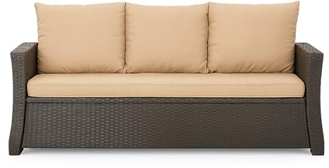 Setgarden® Bankauflage - Outdoor sitzkissen für Gartenbank für polyrattan- Polster Auflage Outdoor - Bankpolster Auflage für Hollywoodschaukel Rattan Sitzbank (Beige, 170x60x50cm)