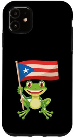 Hülle für iPhone 11 Coqui Frog Boricua Puerto Rico Flagge PR Ricano