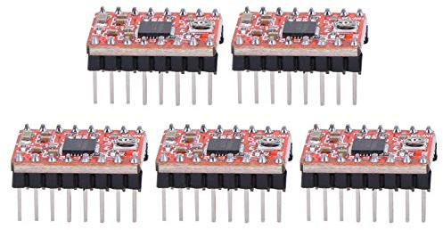 5 PPCS Paso de Controlador del Motor del Motor para Rampas 1.4 A4988 Accesorios de Impresora 3D Módulo del Conductor del Motor Paso a Paso