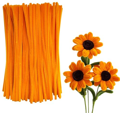 200pcs Gold Pipe Cleaners Bulk Chenille Stems Thick pipecleaners Craft Supplies for DIY Flower Art Craft Creative Projects