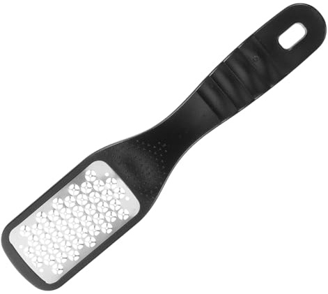 Vaguelly Lima para Pies Negra de Acero Inoxidable para Eliminar Callos Fácil Limpieza y Uso en Pedicura Profesional en Casa
