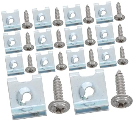 DONFAMDS 200pezzi Clip u in Metallo Dadi u Clip Per Pannelli Auto Kit Di Elementi Di Fissaggio Per Carrozzeria Per Porta Targa Bulloni Per Auto Per Pannelli Porta Parte Di Elemento Di Fissa