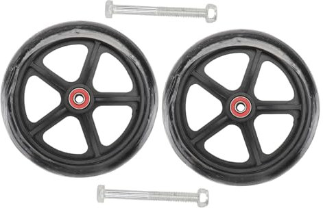 Uonlytech 2pièces Lot De Roues Avant Solides Pour Fauteuil à Roues Capacité De Charge Renforcée Roulements à Billes Pour Rotation Fluide Remplacement Fiable Pour Fauteuils Manuels Coloris No