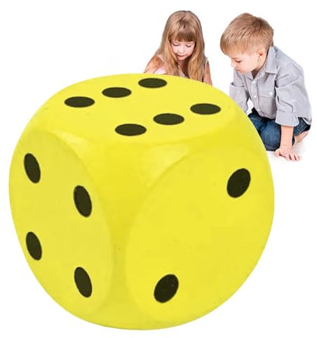 Dice di grandi dimensioni - cubi di dot morbidi giganti | Jumbo da 15 cm che gioca cubi, blocchi di schiuma di grandi dimensioni, dadi di apprendimento matematico, decorazione in poliuretano del
