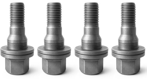 4x Hex Alloy Wheel Bolts Nuts Studs For Peugeot Partner Expert 206 207 308 407 3008 5008 RCZ Citroen Berlingo C2 C3 C4 C5 DS3 DS4 Fiat Scudo Vauxhall Crossland 9817024580 540567 -Spanner Size : 17mm