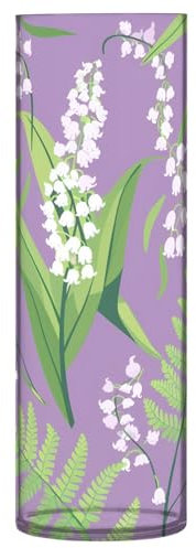 White Campanula Flowers Plastic Vase for Flowers 11.8 x 3.9 Inch decorative Small Vases for Flowers Decorative Dining Table Bookshelf Library jarron para flores Decor